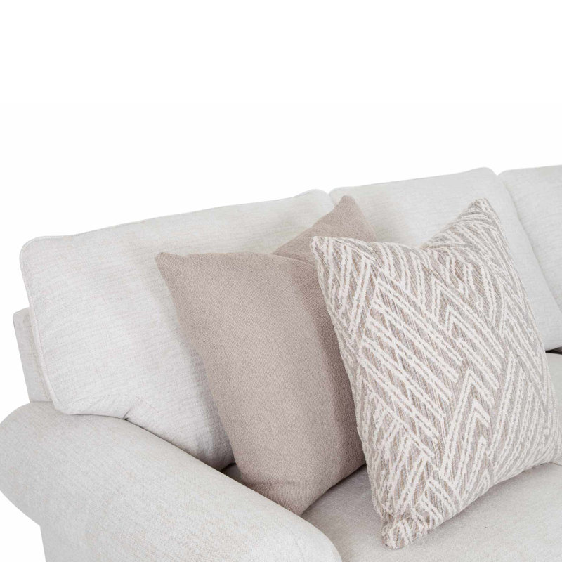 Canapé modulaire 3 pièces symétrique, Polyester blanc