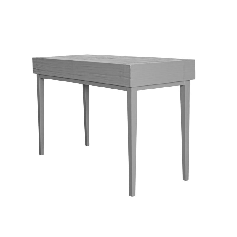 Andros Solid Wood Writing Desk, Light Gray