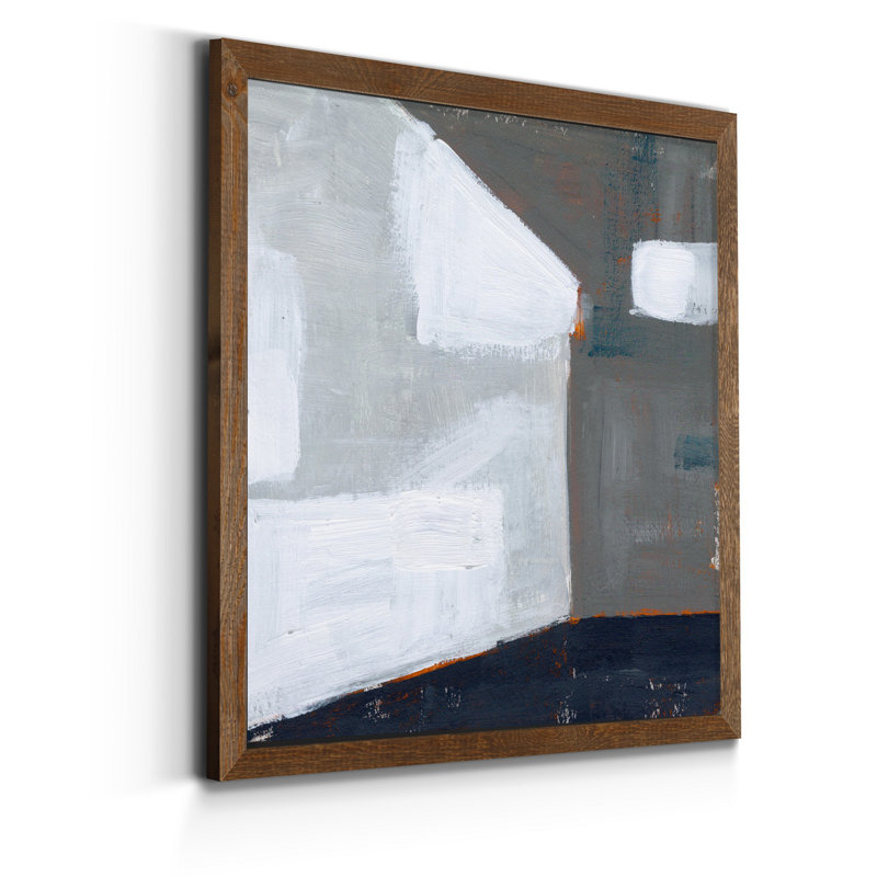 Béton mural I, reproduction d’art sur toile encadrée, H 21 po x l 21 po x P 1 po, Érable encadré