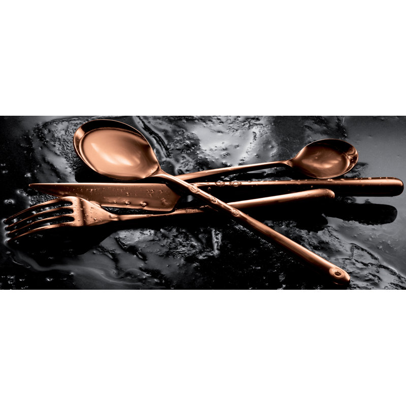 Ensemble de 6 fourchettes à gâteau Linea Bronzo, Bronze