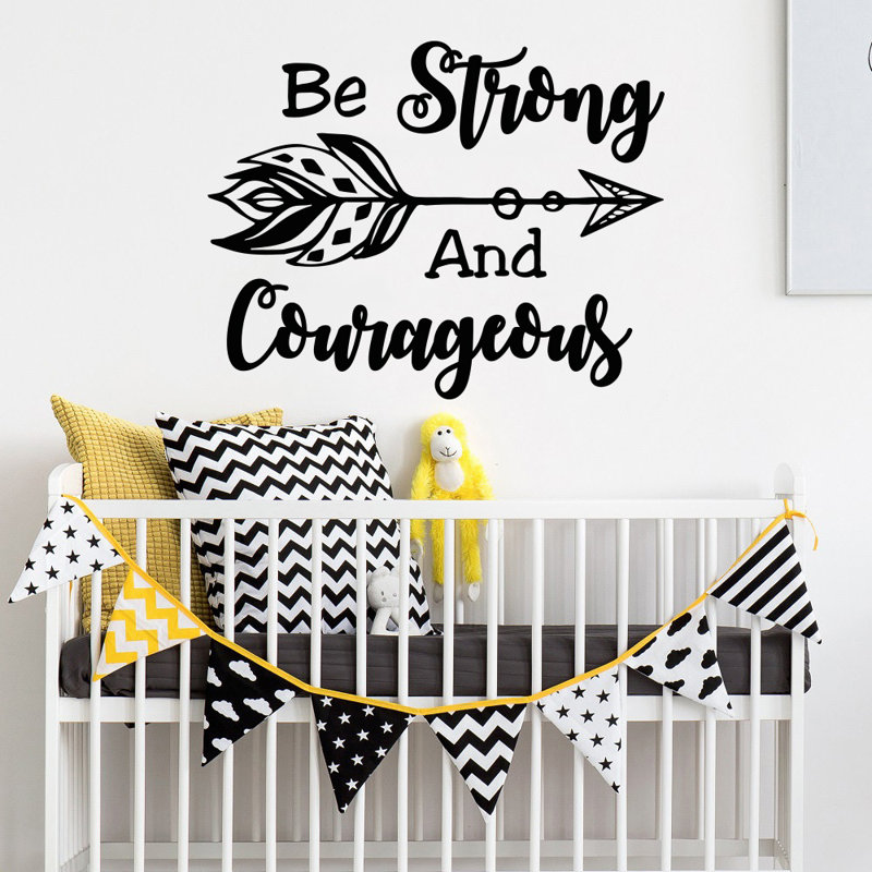 Text & Numbers Non-Wall Damaging Wall Decal, Black