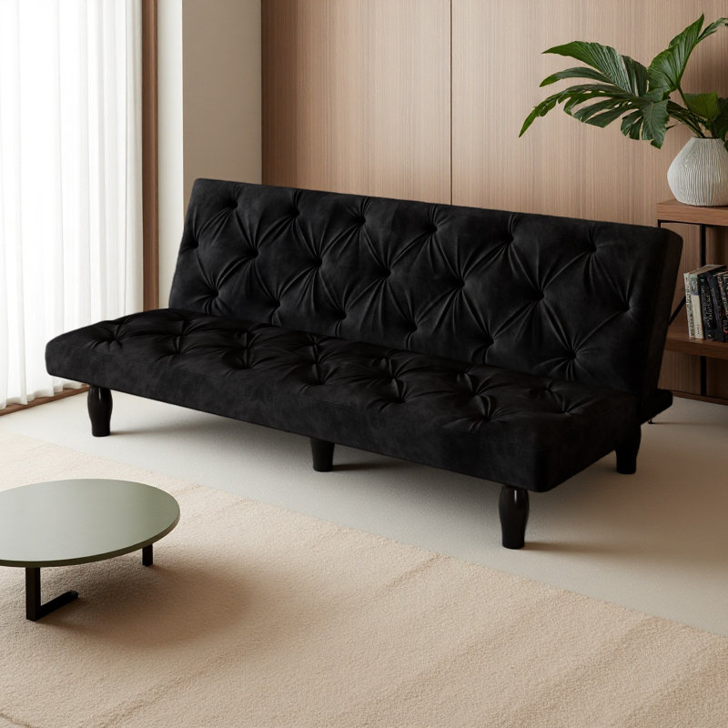 Évolution du canapé au lit: le canapé-lit en velours de 65,8 po se transforme parfaitement, idéal pour les salons familiaux et les appartements