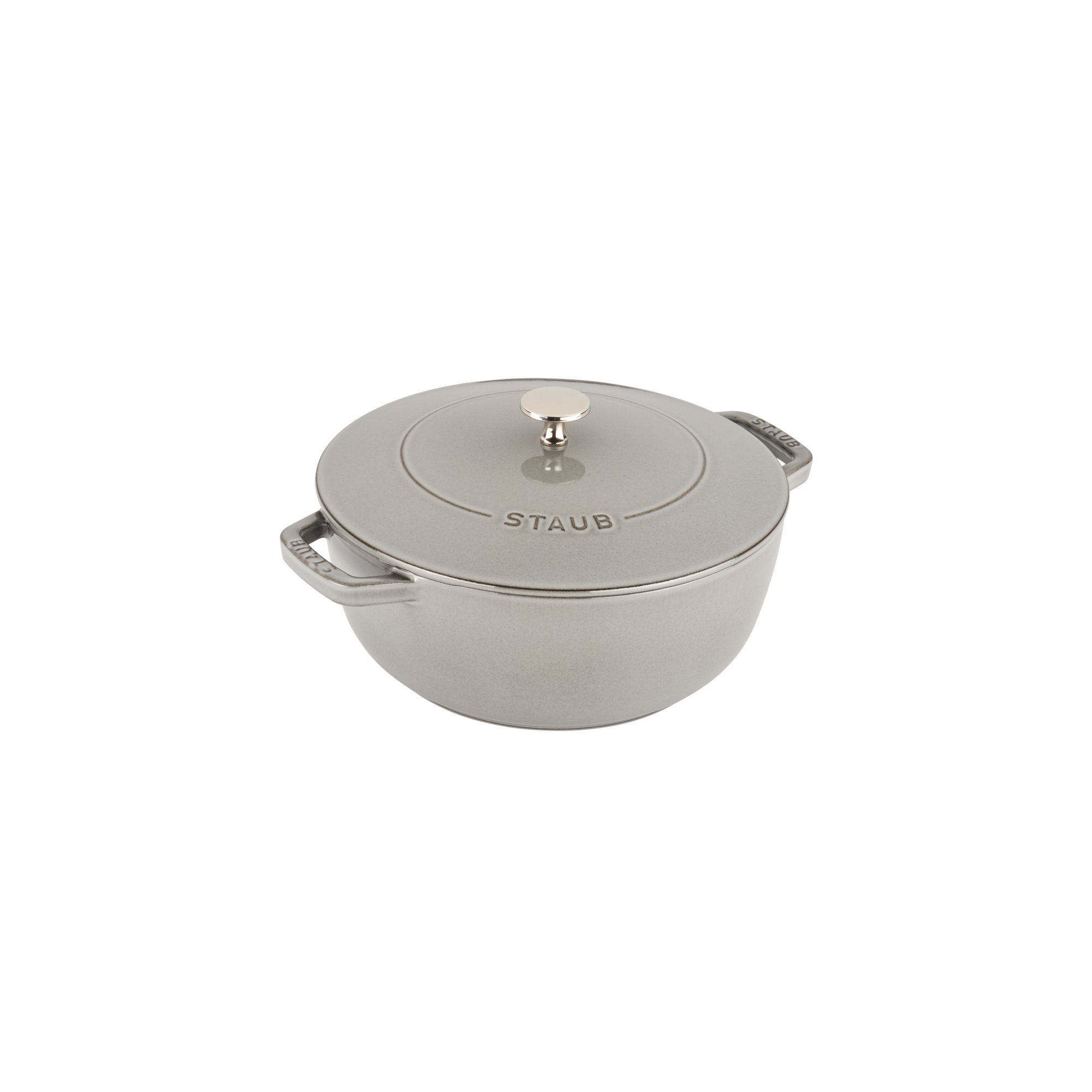 Staub Cast Iron 3.75-Quart Essential French Oven, Serves 3-4 Hand Crafted In France, Graphite Gray