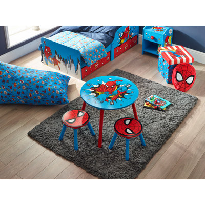 Spider Man Table & Stool Set- 1 Table 2 Stools included