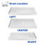 60 po X 32 po Base rectangulaire en acrylique pour salle de bain avec drain à gauche-118624758-118624759