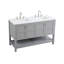 54 inch Double Bathroom Vanity in White-814282242