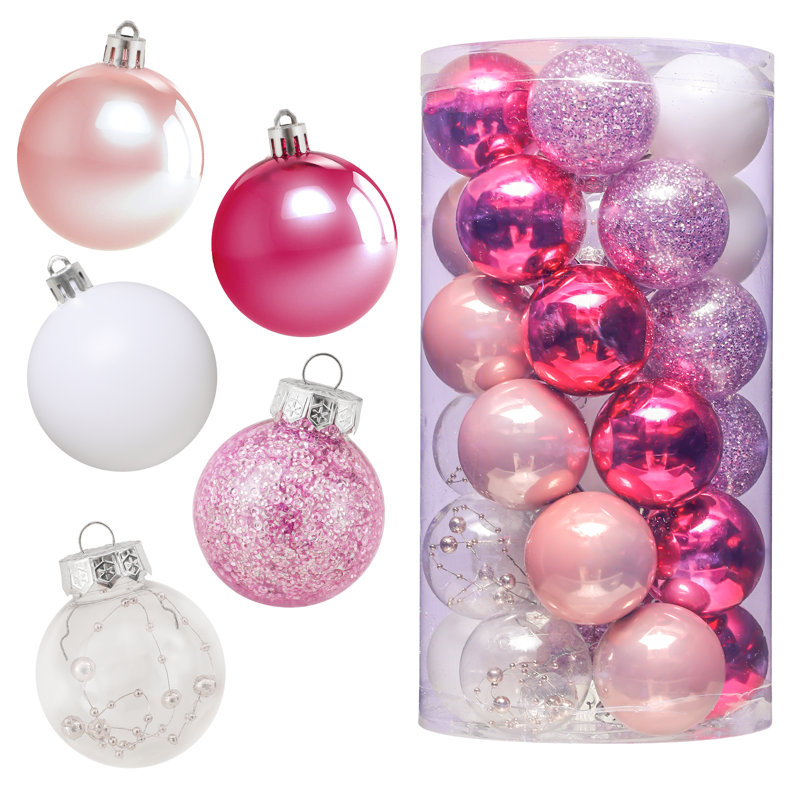 Ensemble de 30 pièces: boules de Noël incassables de 2,5 po pour la décoration d'arbres
