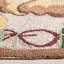 Tapis brun/jaune/vert crocheté à la main Doyle-22211972