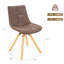 Ensemble de 2 chaises de salle à manger rembourrées en tissu, chaise de salle à manger de ferme avec repose-pieds-1001704645