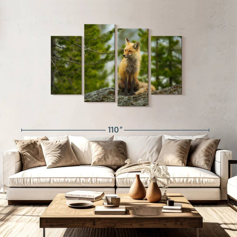 Brampt Red Fox Vixen, 48" H x 75" W