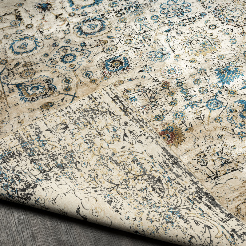 Lydian Area Rug in Ivory, Rectangle 4' x 5'11"