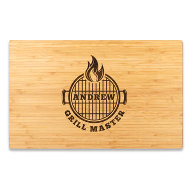 The Grill 10x14 Personalized Bamboo Cutting Board