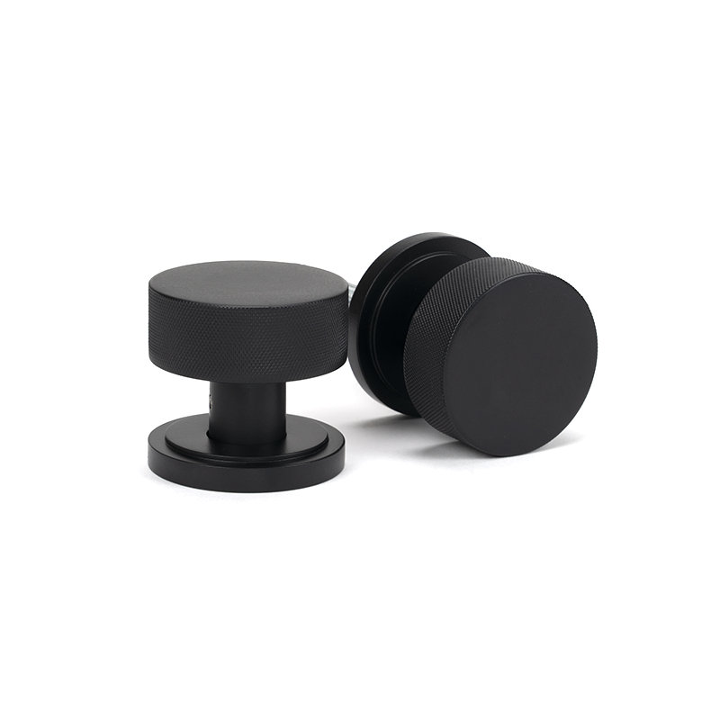 Brompton Interior Mortise Knobset, Matt Black