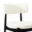Tabourets de bar noirs et beiges de style Mid-Century moderne sur 2, rembourrés de mousse haute densité, bouclés, structure en bois d'hévéa massif, pour salle à manger confortable, rembourrés, rembourrés, avec pieds, îlot de cuisine