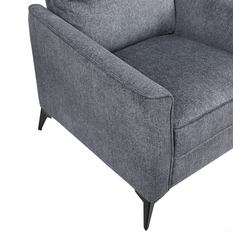 Revêtement en microfibre Modern Living Chair, Gris foncé