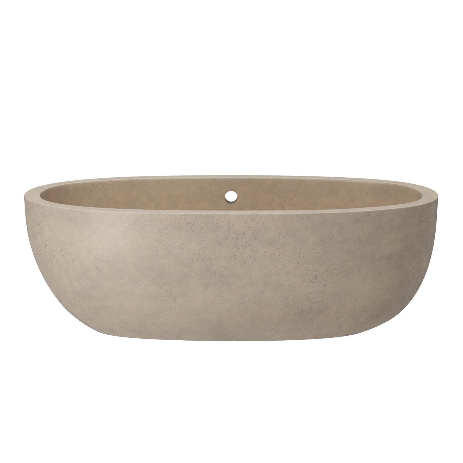 Avalon NativeStone Concrete Soaking Bathtub, Sand, 22" H x 36" W x 66" L