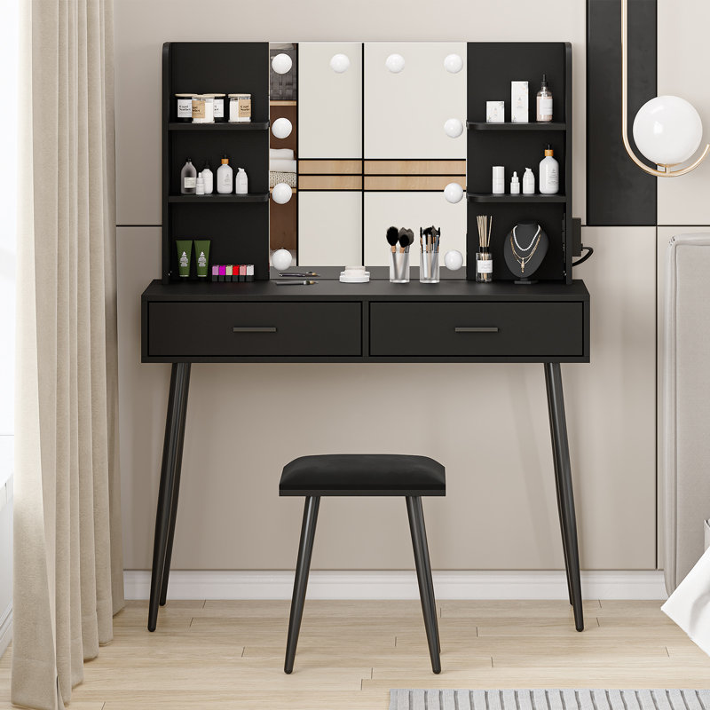 Meuble-lavabo, Noir