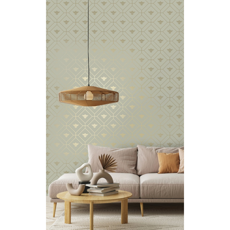 Rouleau de papier peint L 33 pi x l 21 po Romello, Vert