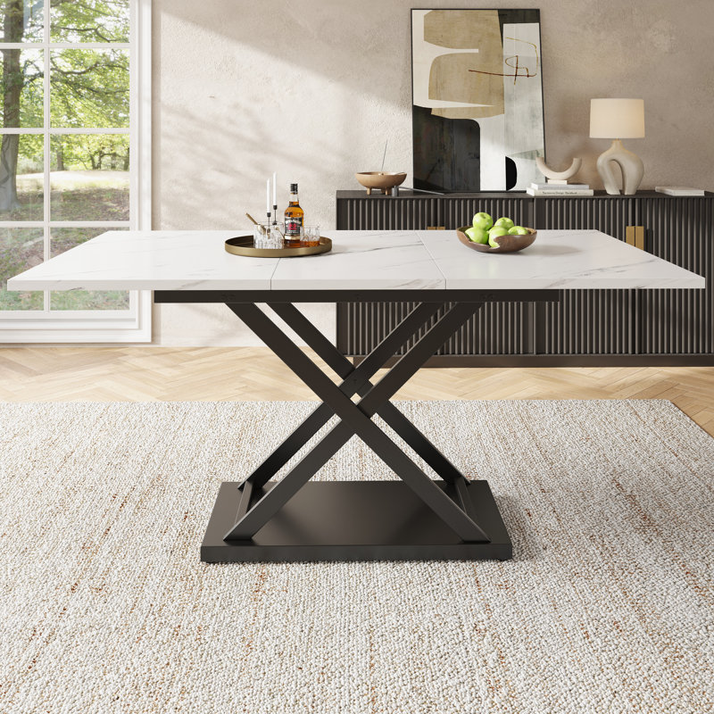 Extendable Dining Table, White