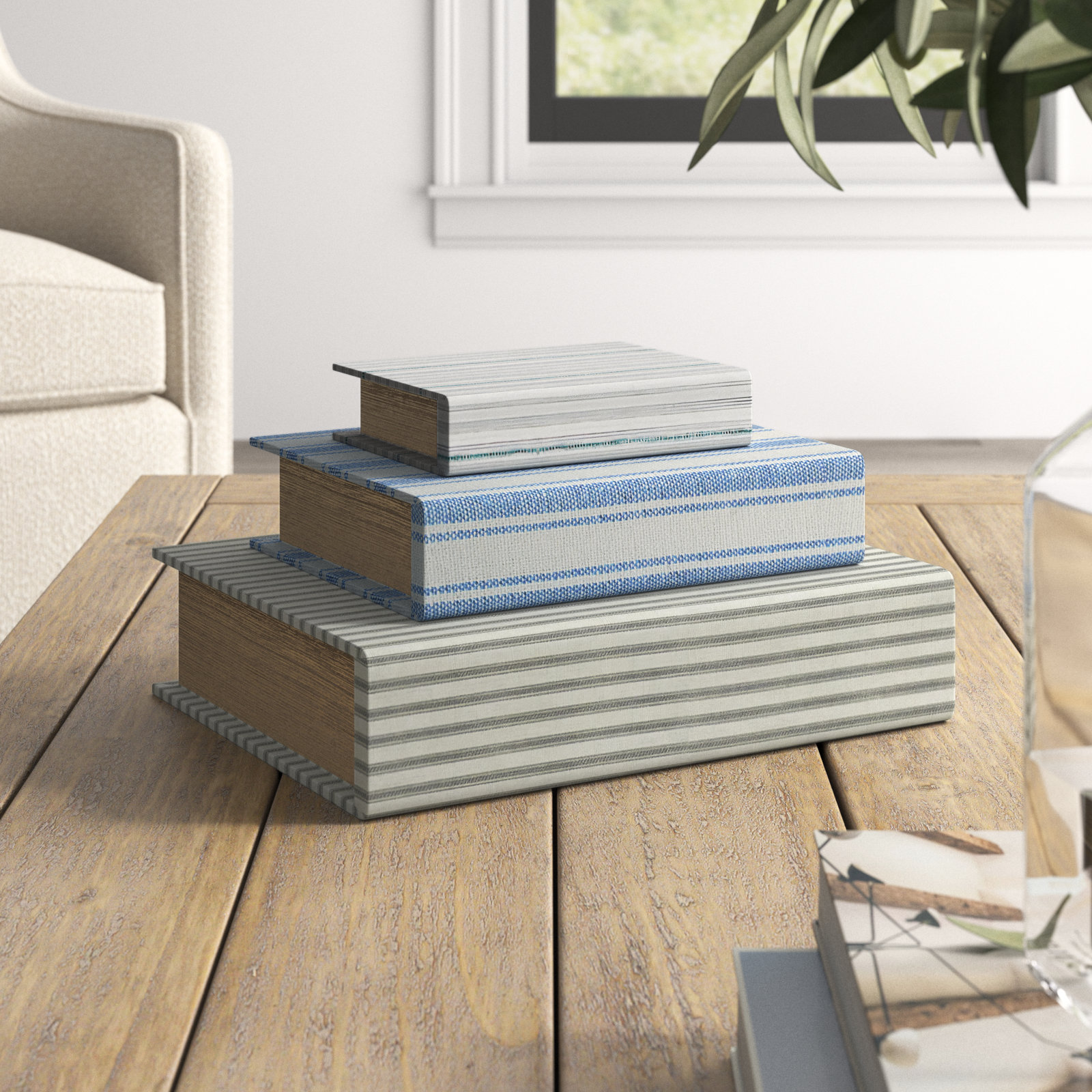 Fosette 3 - Piece Canvas Book Box