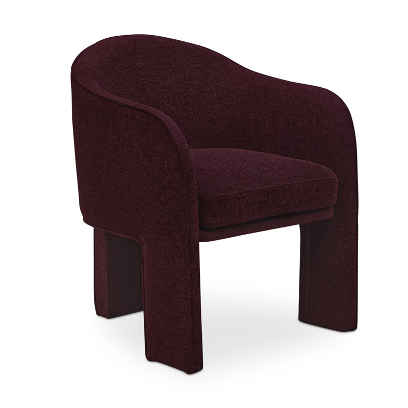Clara Upholstered Arm Chair, Plum Performance