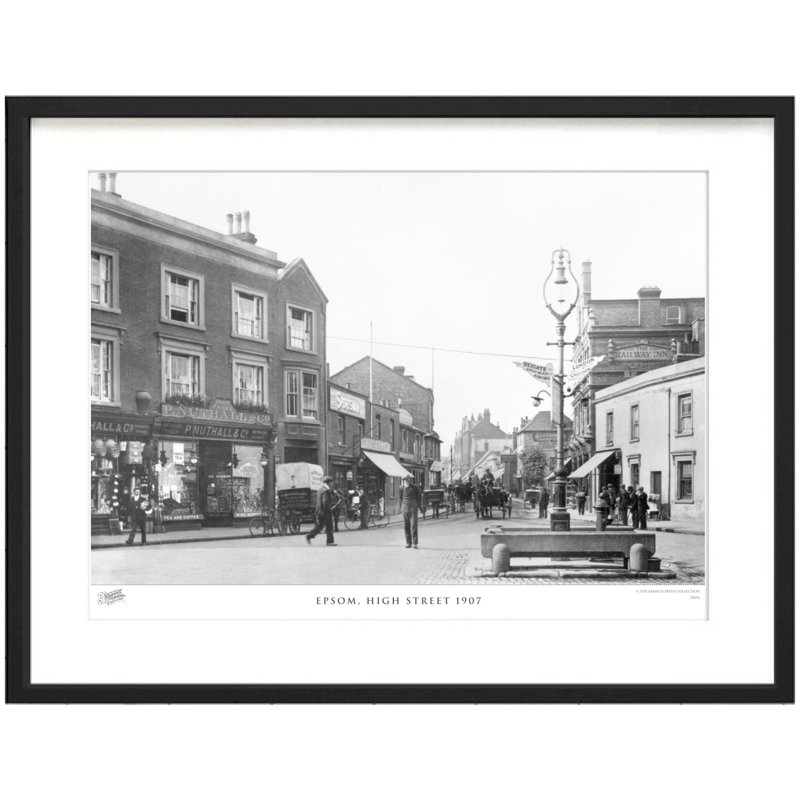 Epsom, High Street 1907 by Francis Frith - Single Picture Frame Print, 28cm H x 36cm W x 2.3cm D