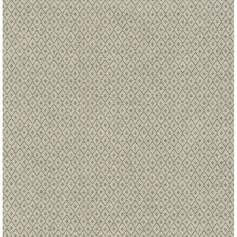 Loom Geometric Grass Cloth Wallpaper Roll, Denim