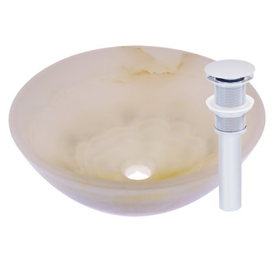 Novatto 17'' Stone Circular Bathroom Sink