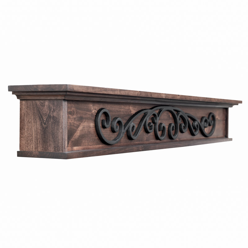 Roma Fireplace Mantel, 72", Brown Wood