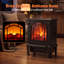 Poêle électrique sur pied 1400W avec effet de flamme 3D, chauffage d'appoint