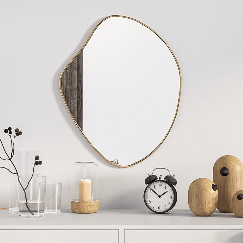 Olle Free Form Wall Mirror, 50cm x 40cm, Gold