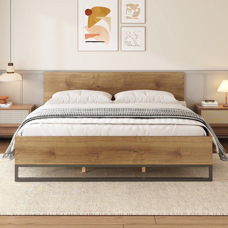 Engineered Wood Bed Frame King Size, King 