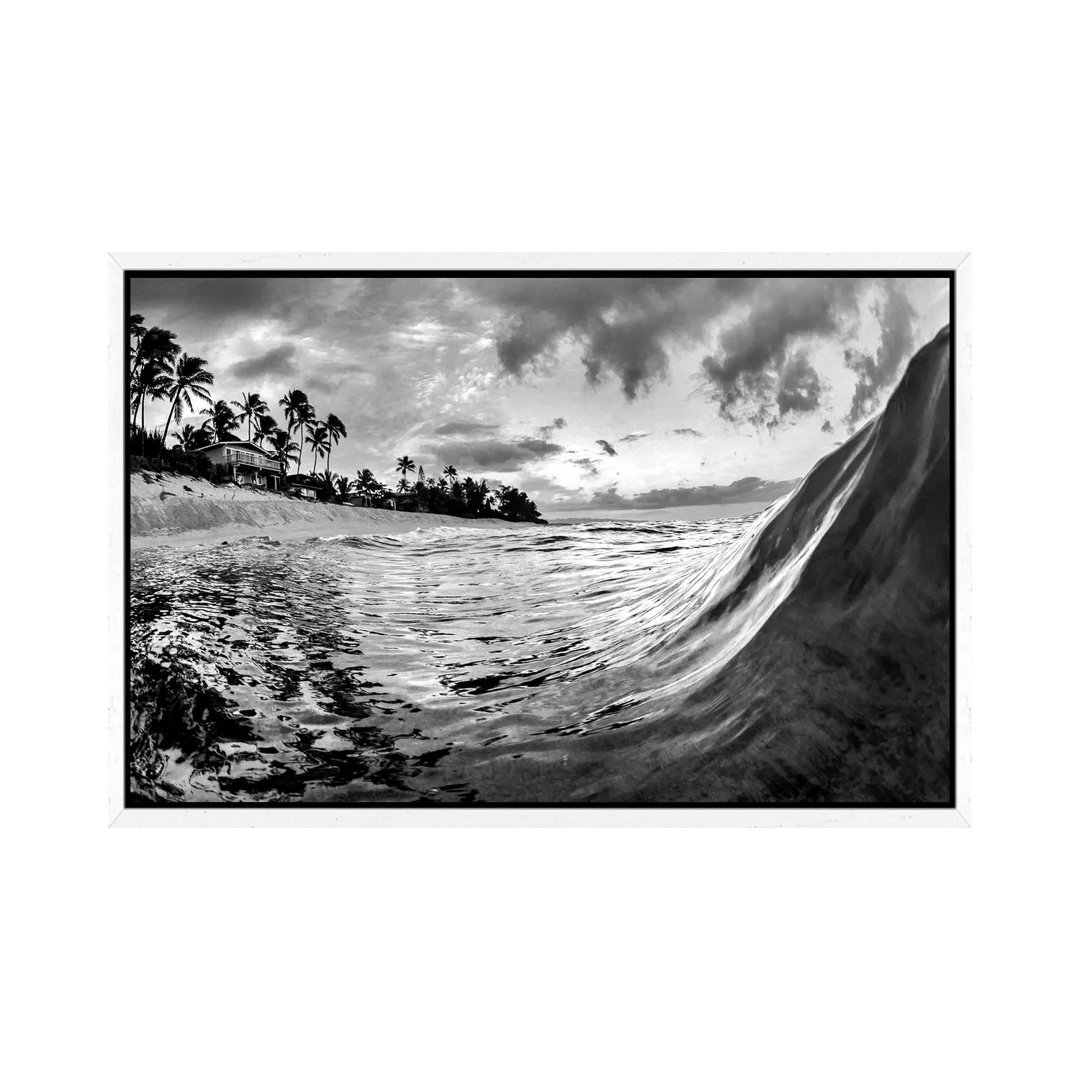 Steep Approach Black And White von Sean Davey - Galerie-umwickelte Leinwand Giclée auf Leinwand