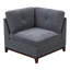 Canapé modulaire de salon en chenille gris cendré 6 pièces - Style moderne, dossier, grande taille, conception modulaire d'aspect classique, pieds en bois