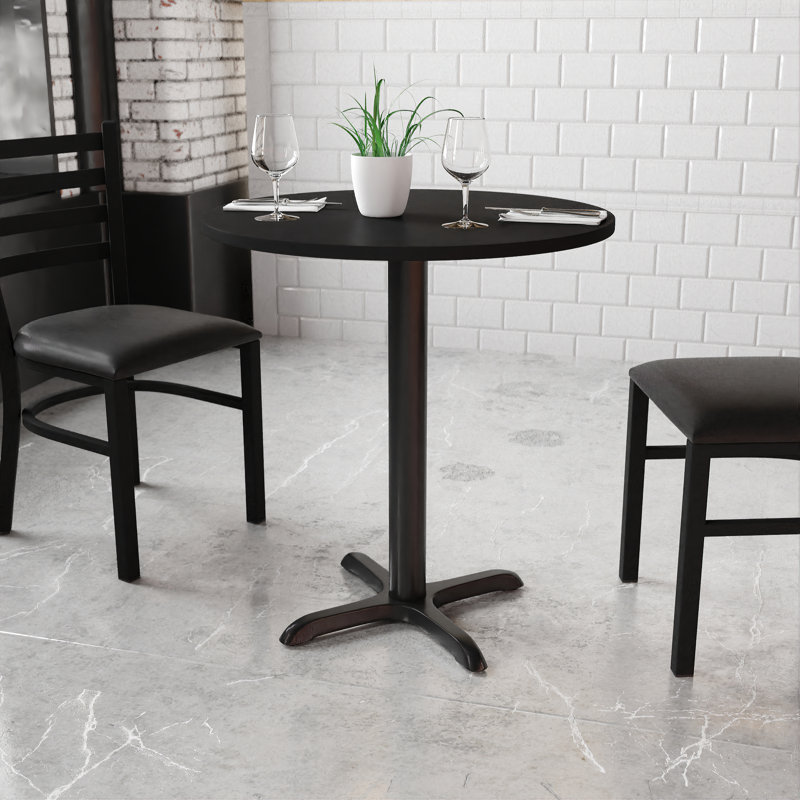 Plateau de table rond en stratifié Carrus, H 31,13 po x l 30 po x P 30 po, Noir
