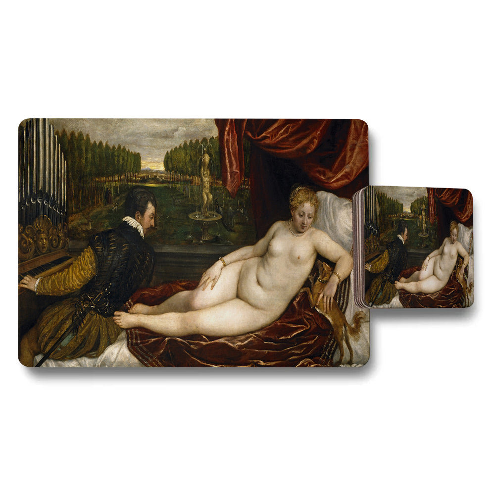 Nude Reclining Woman Art Placemats And Coasters Set