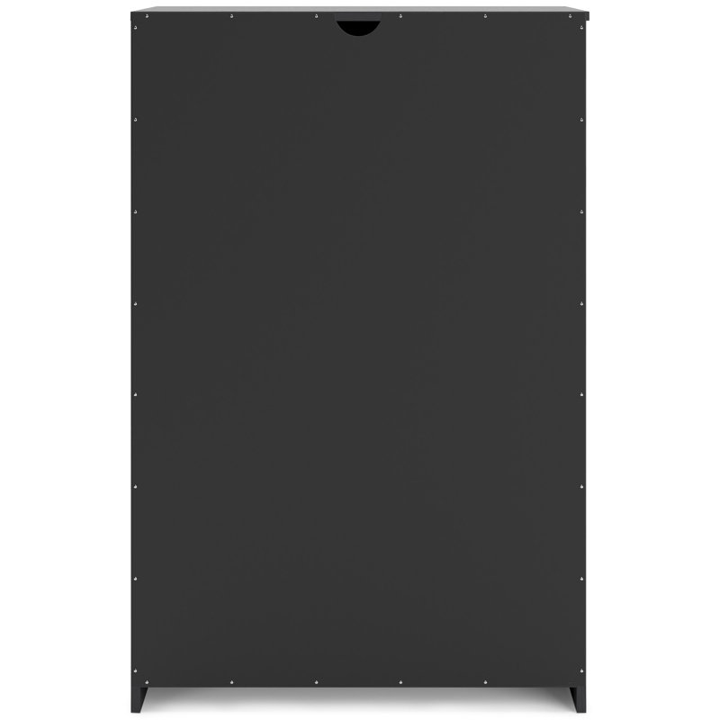 Commode 5 tiroirs Arkoe, H 41,34 po x l 26,73 po x P 15,83 po, Noir mat