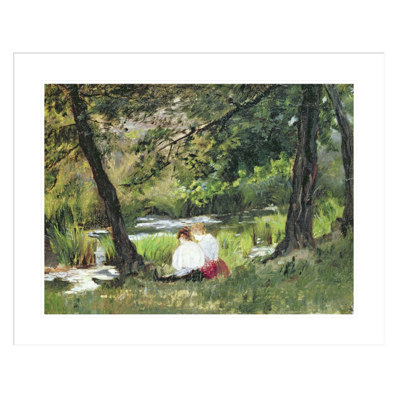 Deux femmes assises par Mary Cassatt, H 23,5 po x l 29,27 po