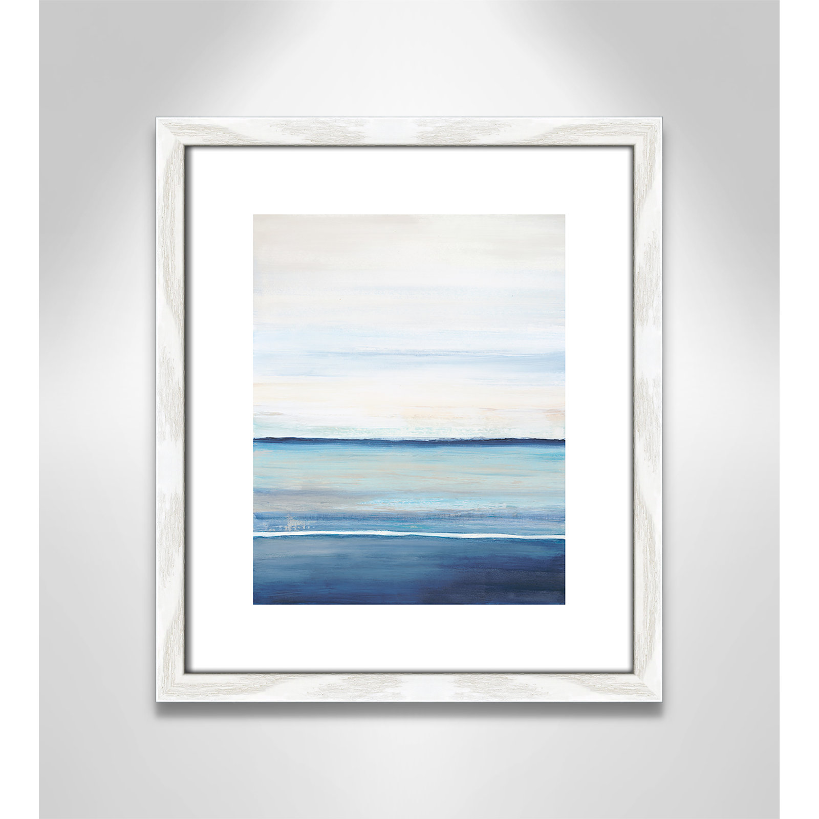 Distant Whispers by Filippo Ioco - Painting Print, 15" H x 13" W x 0.75" D, White Wood Framed Paper