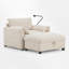Fauteuil d'appoint rembourré avec repose-pieds avec rangement-343178773