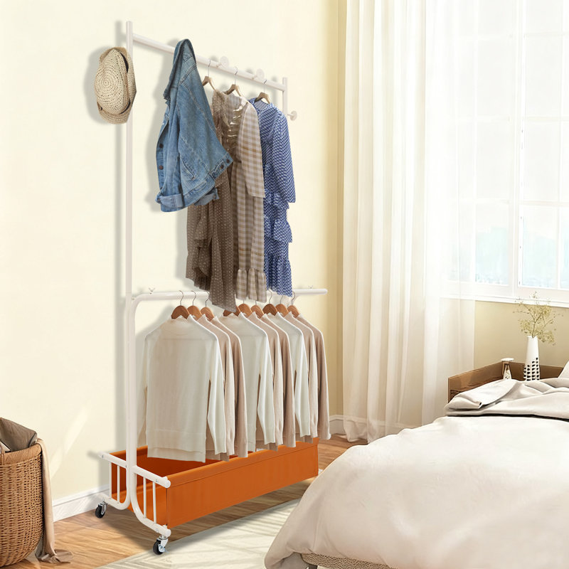31.5'' W Metal Rolling Clothing Rack