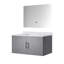 Glossy White Bath Vanity With Marble Surface And 36 In. Led Mirror - Soft Close, Long-Lasting, Spacious Compartment Featuring Top ,-130431024