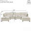 Canapé modulaire Comfy Cloud Couch 4 places avec 2 repose-pieds, canapé-lit en chenille et siège profond avec coussins décoratifs pour le salon-27119493