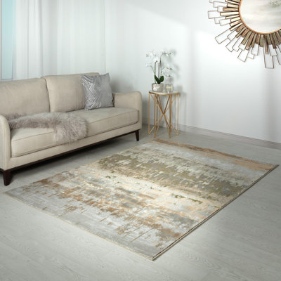 Modern Easy To Clean Abstract Optical/ (3D) Rug For Dining Room Bedroom And Living Room