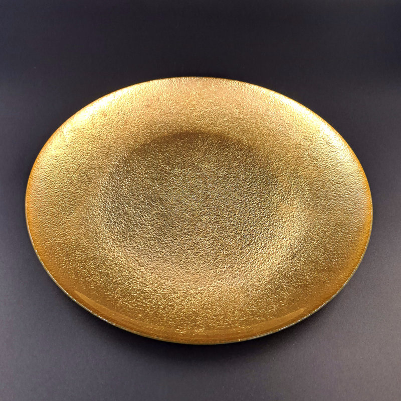Assiette plate 11 po Aura, Or