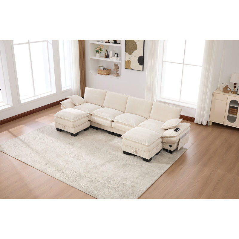 Canapé modulaire rembourré Comfy, Beige