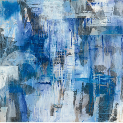 Industrial Blue by Melissa Averinos - Wrapped Canvas Painting