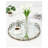 Valentina Round Mirrored Tray with Distressed Silver Openwork Frame, 16.1 Inch Diameter