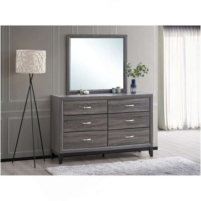 Commode Glasgow G04305-D (miroir non inclus), gris, Gris