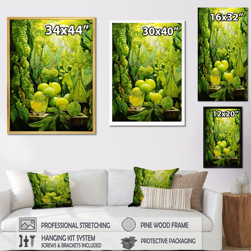 "White White Forest Tranquility II", reproduction d'art sur toile, Cadre flottant doré, H 32 po x l 16 po x P 1 po